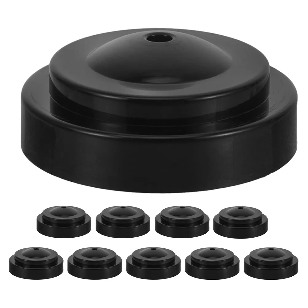 10Pcs Compact Round Flag Base Plastic Desk Flagpole Holder Elegant Modern Design for Business Meeting Room Conference Table Use
