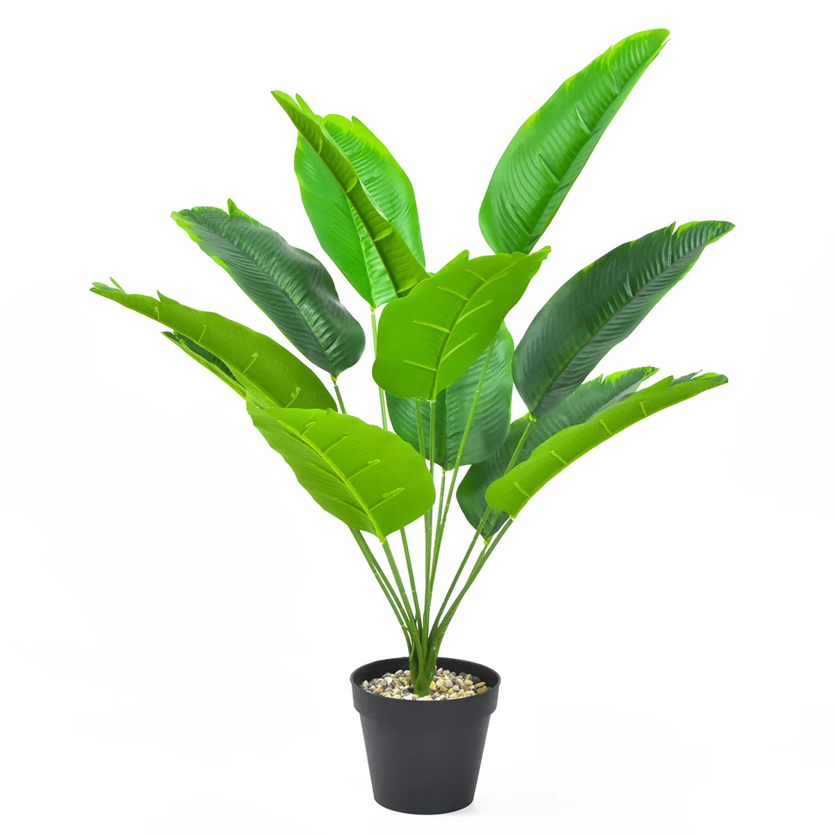 65cm 12 Heads Artificial Banana Tree Large Tropical Plants Fake Palm Leafs Plastic Monstera Leaves Tree for Autumn Decor