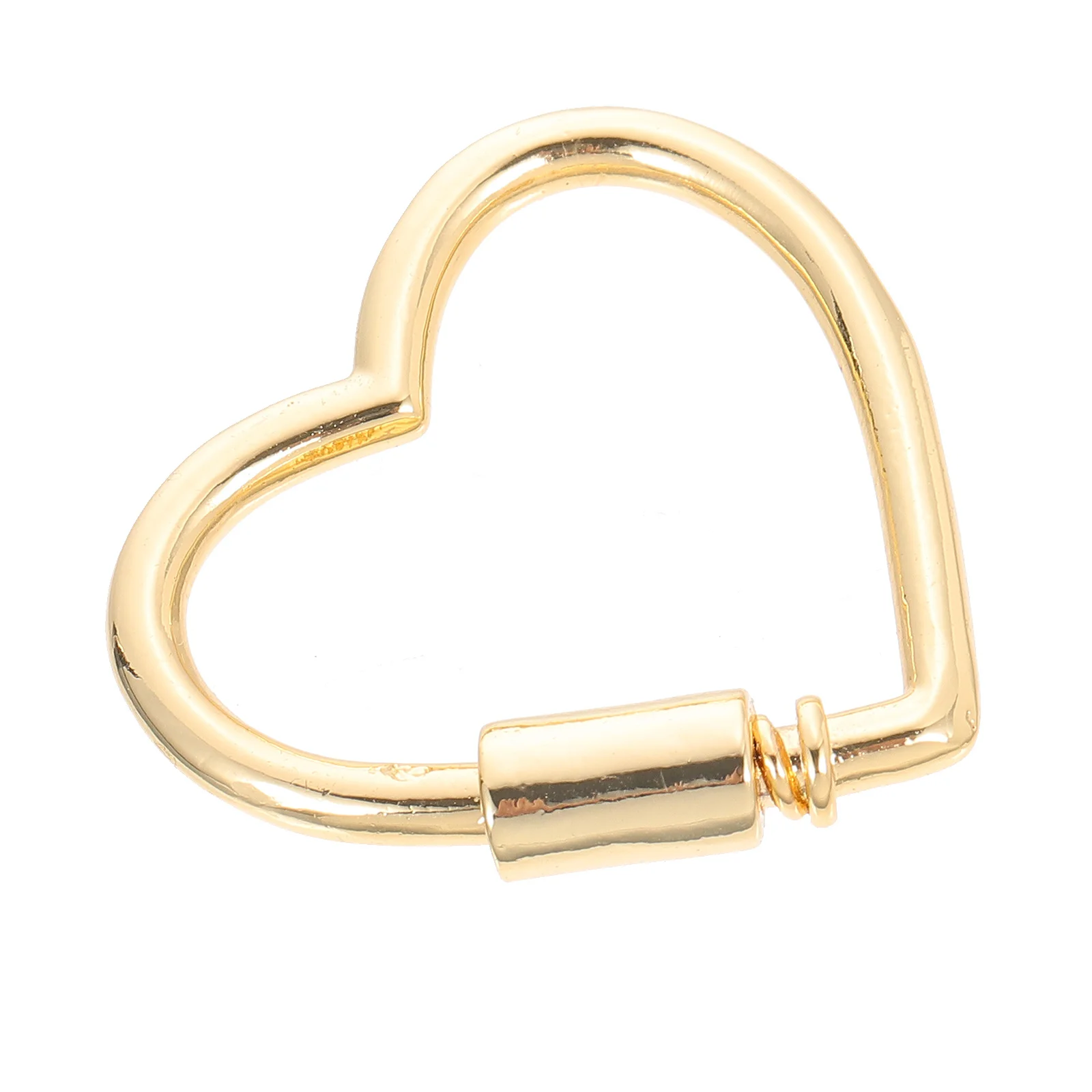 

Pendant Jewelry Link Buckle Women's Keychain Necklace Carabiner Clasps Copper Heart Shaped Connector for DIY Accessories