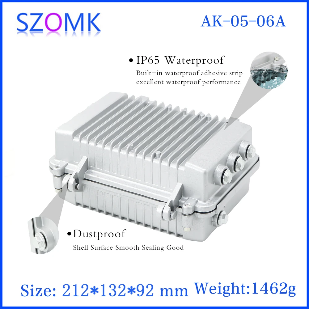 SZOMK 212X132X92mm Outdoor Network Junction Box Die Casting Aluminum Housing Enclosure Outlet box