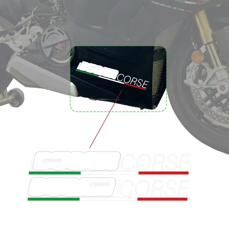 

Для Ducati Panigale V4 V4R V4S V4SP V4 SP2 Наклейка на обтекатель, декаль, трехцветный дизайн, логотип Corse для нижних обтекателей