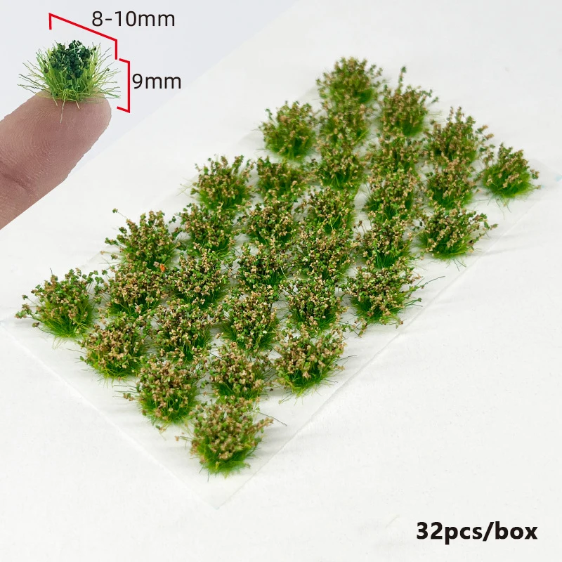 Kits de modèles de grappes d'herbe de Simulation, 28 pièces/32 pièces, bricolage, Table de sable/Train, matériaux de scène ferroviaire, accessoire Diorama, 1 boîte