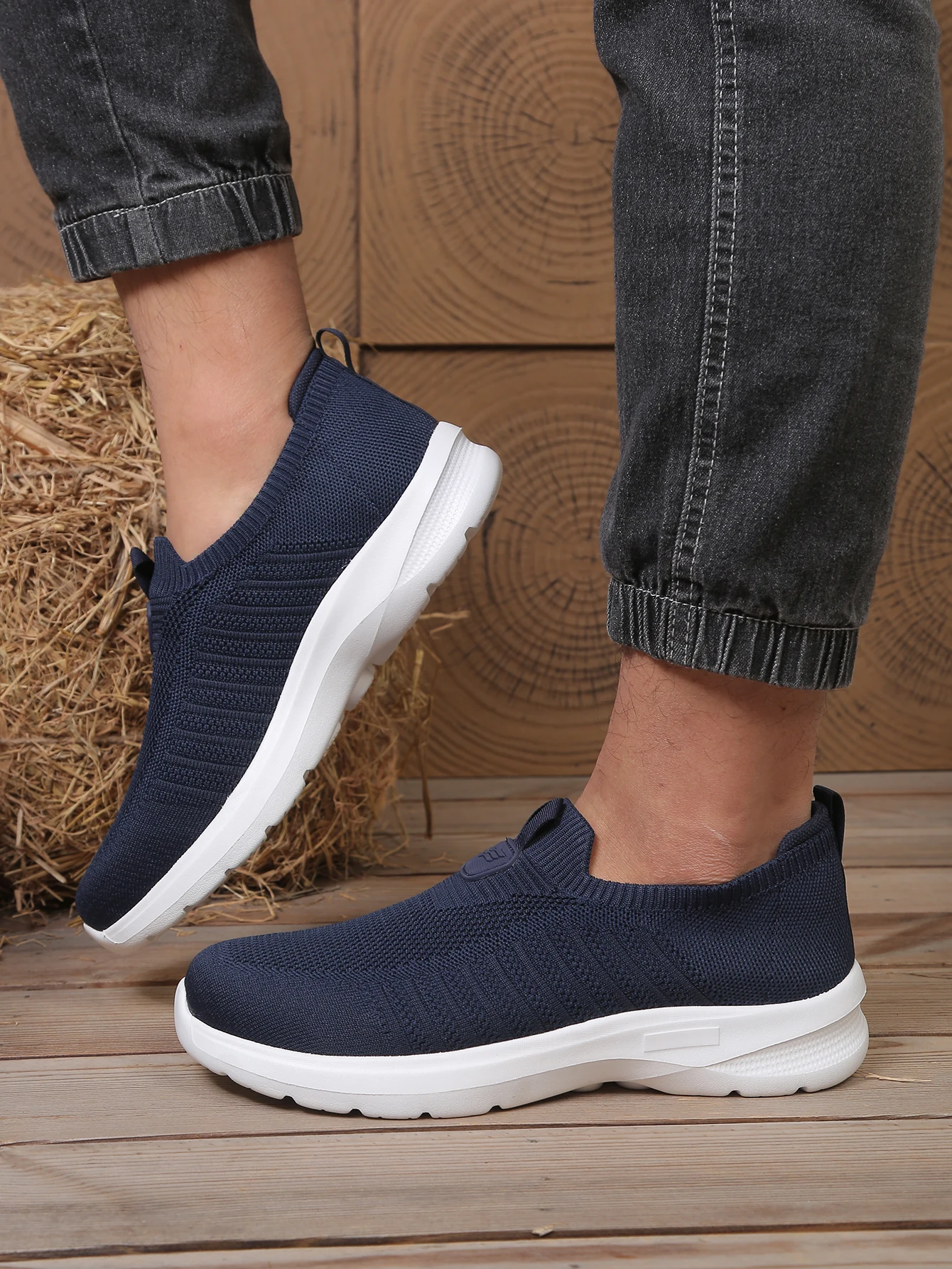 Herren Leichte Wanderschuhe Atmungsaktives Mesh-Obermaterial Gepolsterte Sohle Bequeme Freizeitschuhe für Männer – Detail 12