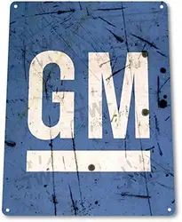 GM General Motors GMC Chevy Dealer Service Parts Retro Wall Decor Metal Tin Sign 16x12in