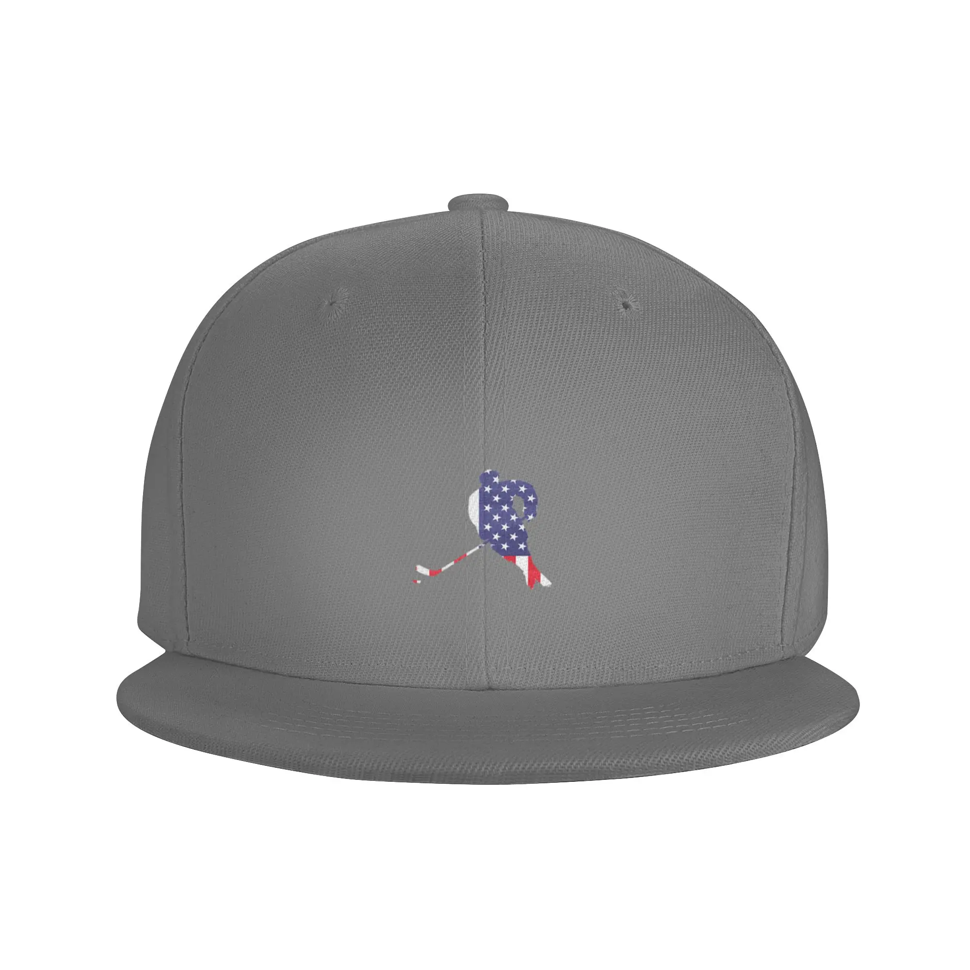 Fashion USA Flag Hockey Silhouette Essential T Shirt Flat Brim Sun Hat  Prevents Head Tightness Summer Cap