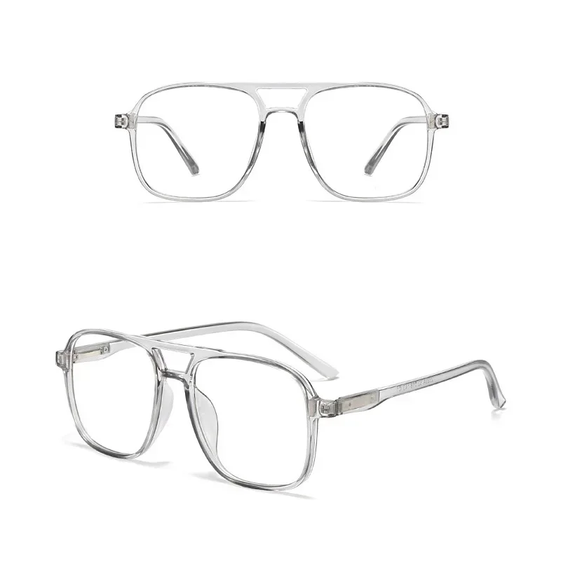 Transparent Grey Frame 6PCS Magnetic Polarized Clip On Sunglasses Plastic Frame For Night Driving Sunglasses UV400 2333A