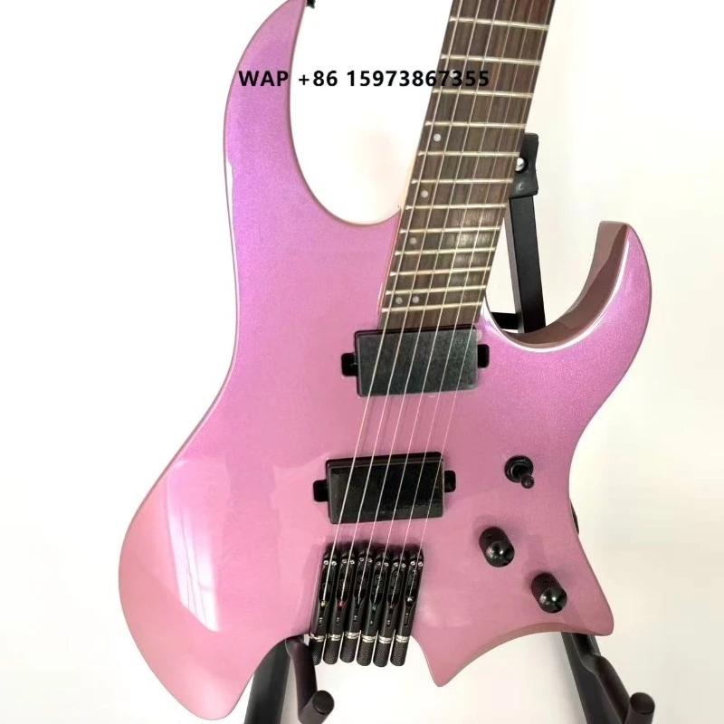 24 Fret Mahogany Wood Body SG Model Canadian Maple Neck OEM Production Headless Electric Guitar