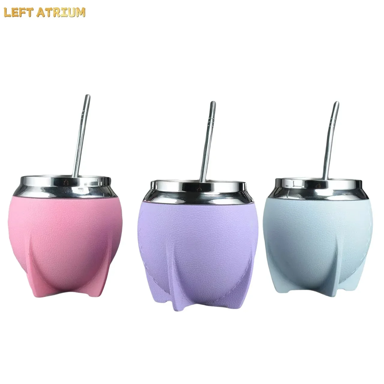 304 Stainless Steel Double Wall Insulated Mate Gourd Cup Heat Proof Portable Travel Mug Creative Gift For Men Women
