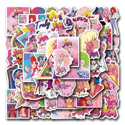 55Pcs Jem And The Holograms Stickers Jem DIY Stickers Scrapbooking Phone Luggage Skateboard Waterproof Decals