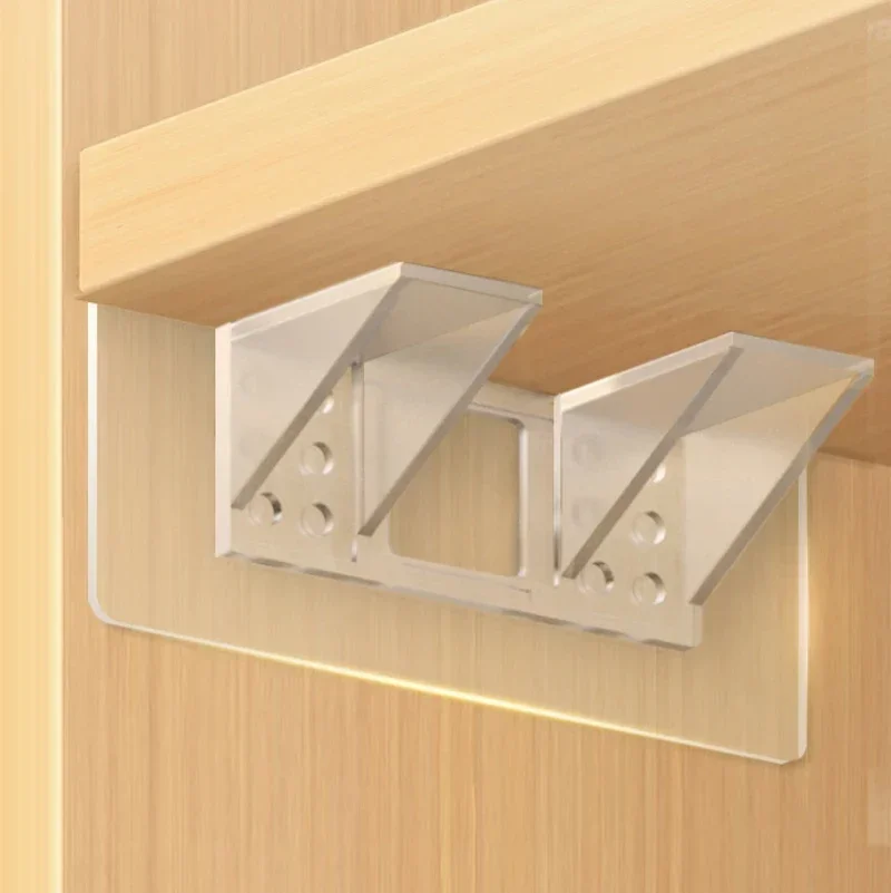 L-type Bracket Wall Support Wall-mounted Rack Plastic Shelves Seperator Fixed Cabinet Cupboard Glass Furniture Bracket Holder