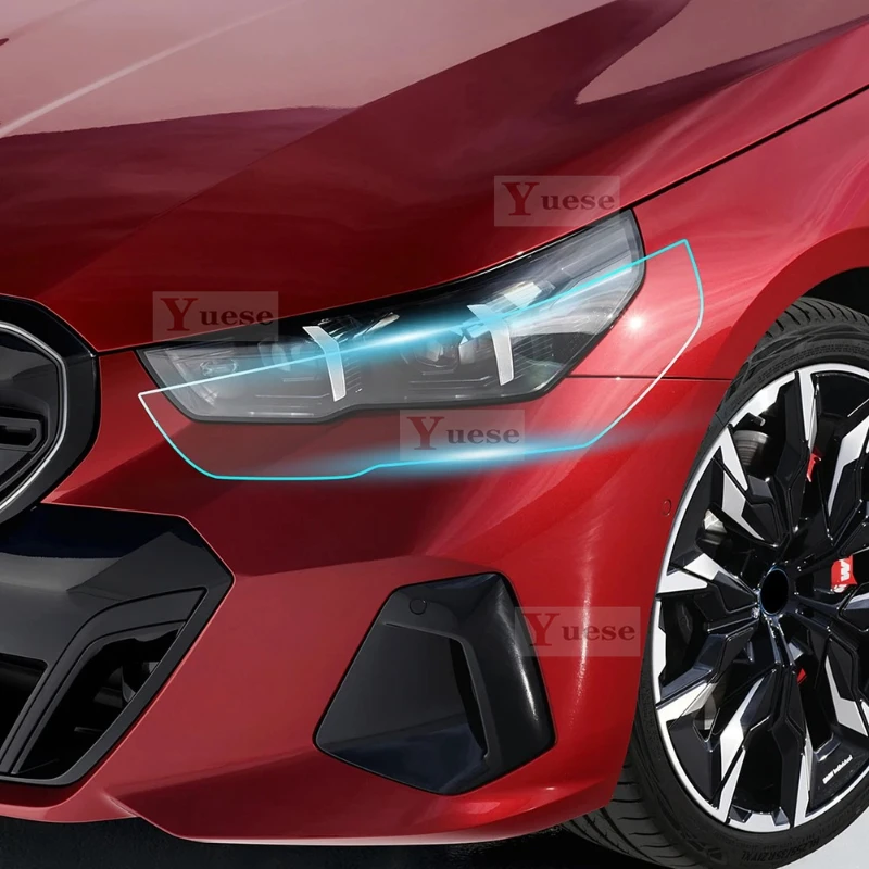 

For BMW G60 5 Series M Sport 2024 Car Anti-collision Headlight Mirror Film TPU Transparent Protective Original Stickers