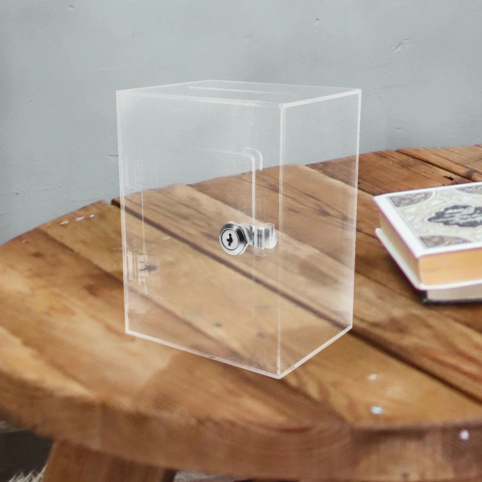 프리미엄 아크릴 투명 저금통 잠금 상자 어린이용 투명 저축 은행 생일 선물 돈 보관함 돈 선물 보관함