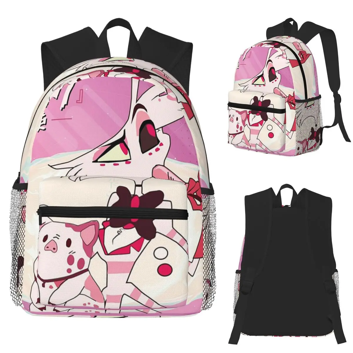 

Angel Dust Pet Skyness Hazbin Student Backpack School Bag Hiking Travel Daypack for Boys Girls Fashion Bookbag Shoulder Bags