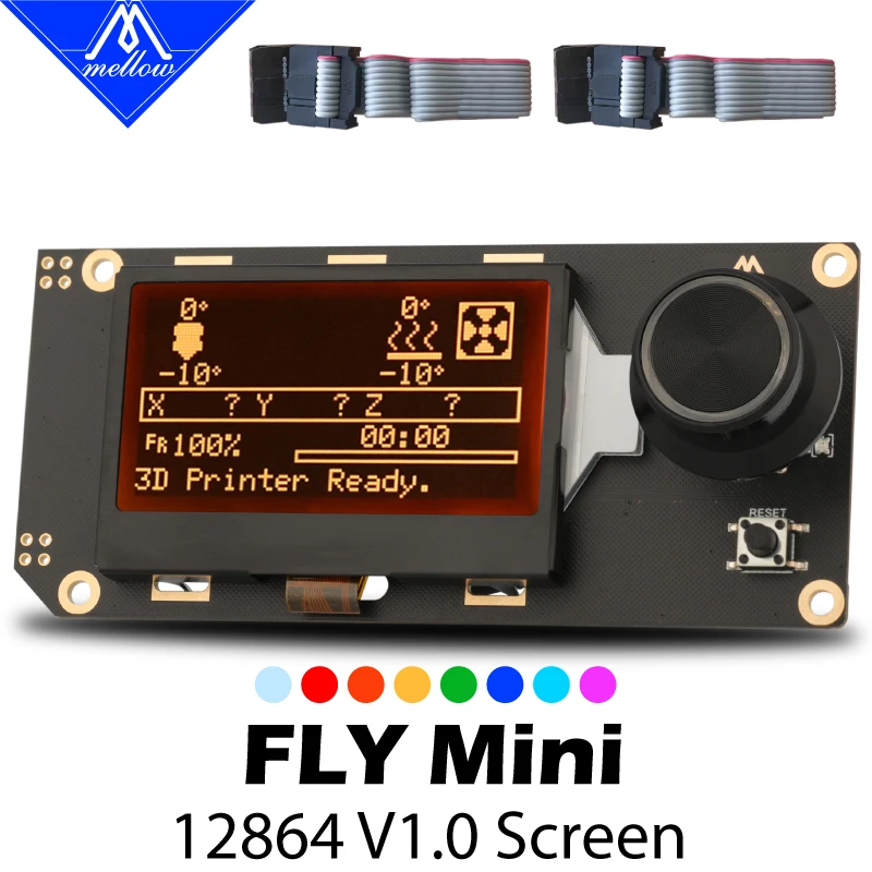 Mellow FLY Mini V1.0 12864 ekran wyświetlacza dla Duet 2 SKR 1.3 1.4, MKS voron Marlin&Reprap&Klipper płyta drukarki 3D