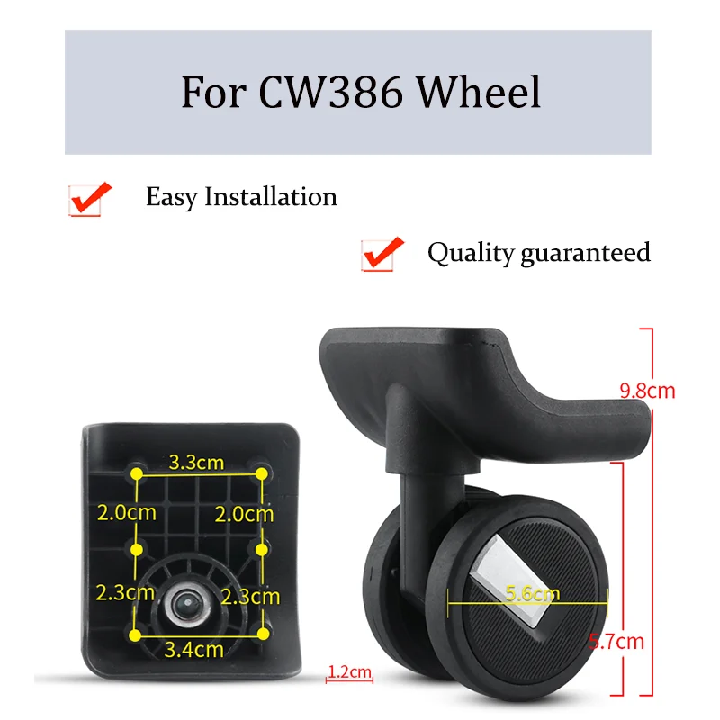 

For CW386 Universal Wheel Luggage Wheel Accessories Silent Aircraft Wheel Pull Rod Travel Luggage Universal Wheel Wear Resistant