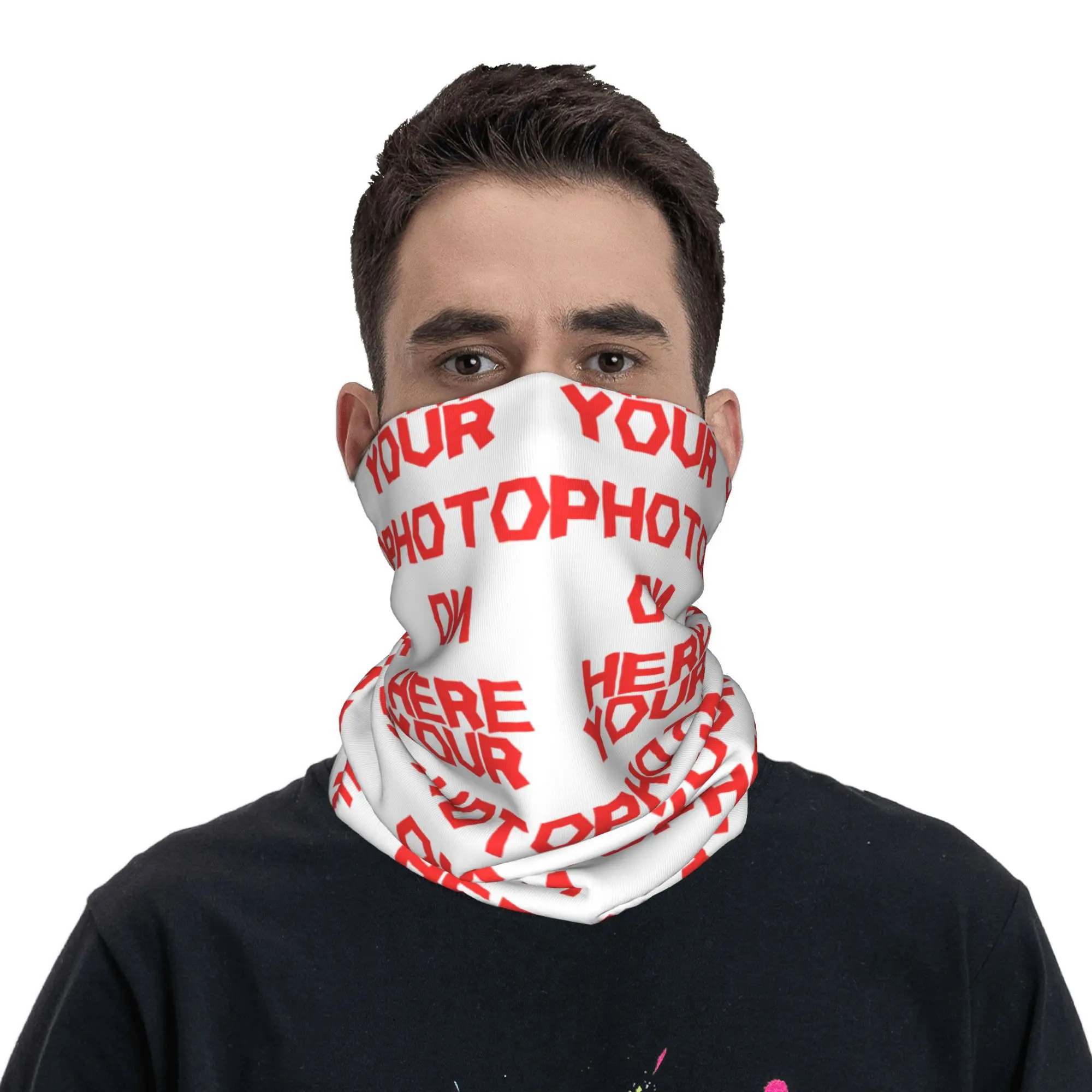 

Custom Customize Logo Bandana Fun Bicycle Mask Riding Fishing Windproof Balaclava Design Seamless Soft Face Cover Mask