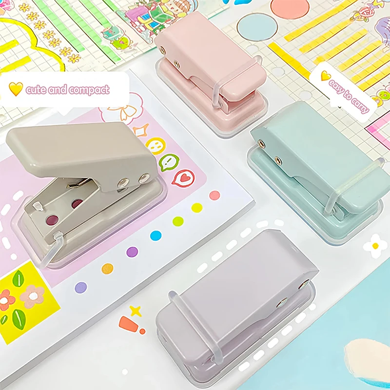 Mini Hole Punch 6mm 1 Hole Cute Paper Punch Portable Round Hole Puncher Paper Cutter Kawaii Office School Supplies Stationery