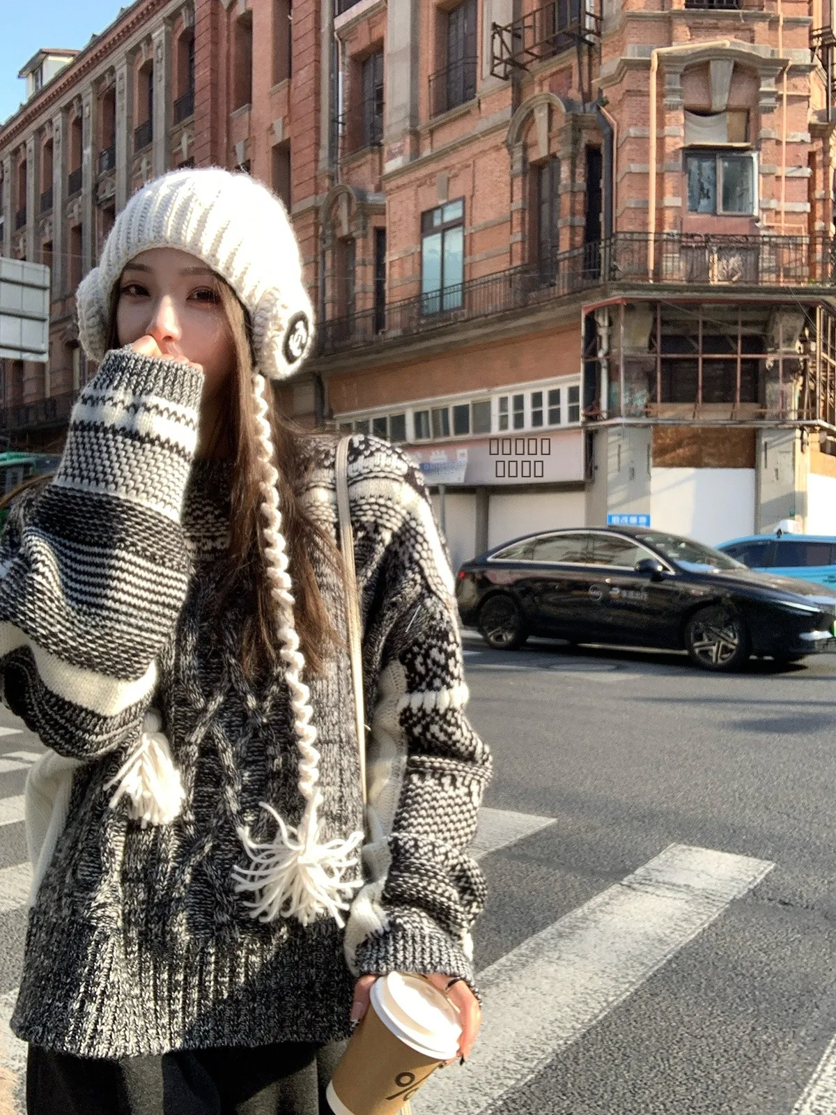 

Женский свободный вязаный шерстяной свитер с круглым вырезом, длинный рукав, осенне-зимний, модный, для студенток, 100% шерсть, трикотаж