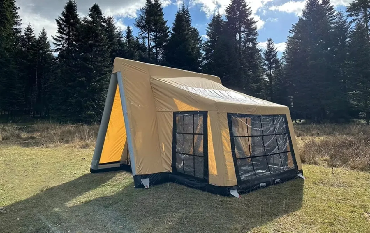 New Design Luxury Large Camp Family Air Camping Tube Tent Inflatable Camping Tent