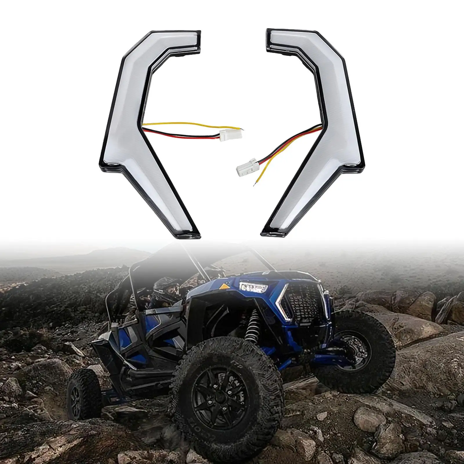 Turn Fang Lights Parts IP67 Autobicycle Direct Replaces Front for Polaris