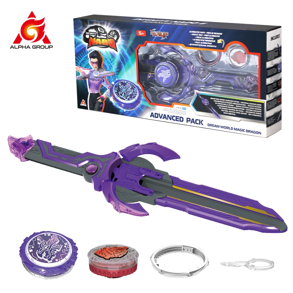 

Infinity Nado 6 Advanced Pack-Dream World Magic Dragon Glowing Spinning Top Gyro Advanced Sword Launcher Anime Kid Toy Gift