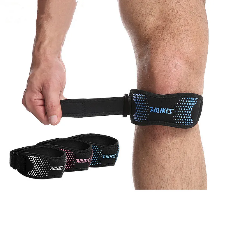 New Arrivals 1Pcs Patellar Knee Pad Adjustable Knee Pain Relief Support Protective Gear Hiking Soccer Basketball Knee Sleeve