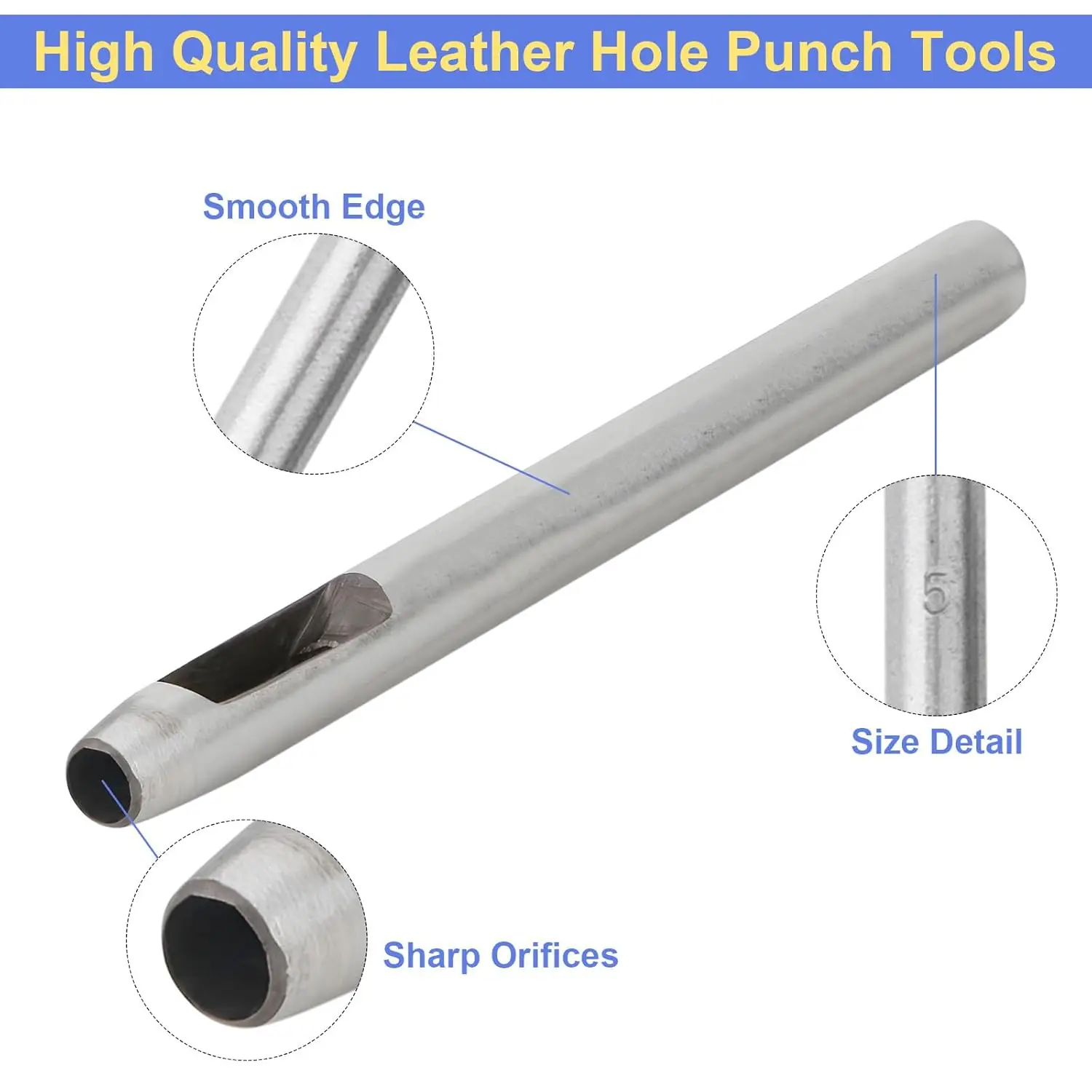 Bild 6: 6 Teile/satz Leder Loch Stanzen Werkzeuge Hohl Runde Locher Kleidung Nähen Leathercraft Zubehör Bohren Puncher Kit