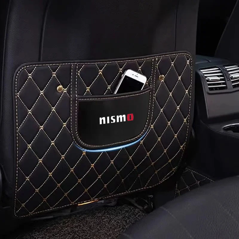 

PU leather car seat rear protective For Nismo Nissans Tiida Teana Skyline Juke X-trail Almera Qashqai Goods