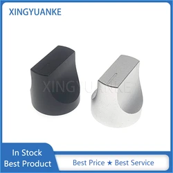 1PCS 25X25MM Black Silver Duckbill Aluminum Alloy Knob Cap Audio Adjustment Potentiometer Knobs Hole 6MM Volume Control Cap