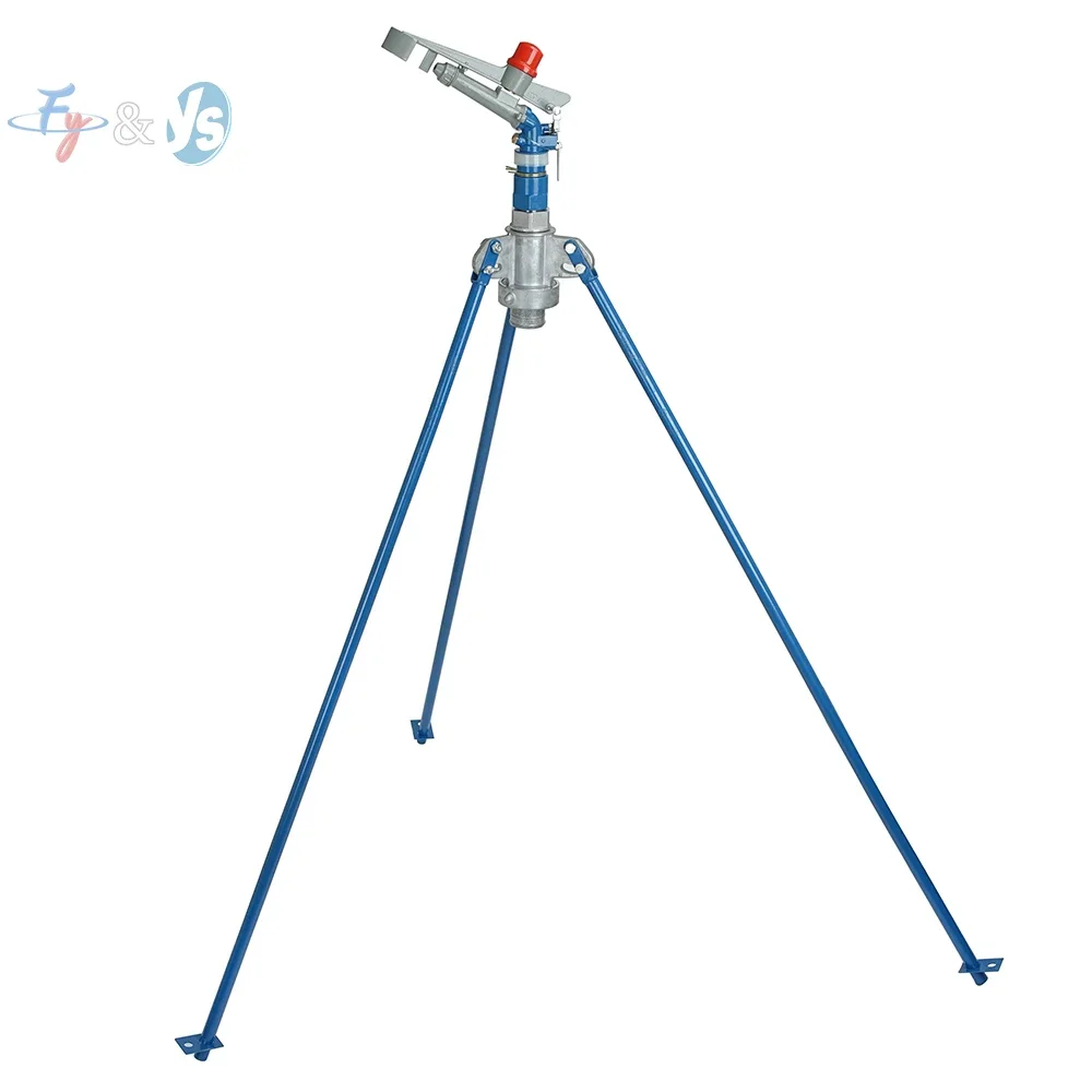 Adjustable Farm Sprinkler, Rocker Nozzle Sprinkler Metal Tripod Garden/Lawn Irrigation Spray Gun High-Pressure Rain Gun