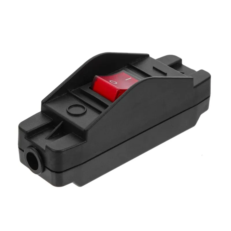 Inline Switch with Illuminated Push Button To on/Off 30A/220V 4 Pin 2 Pole Inline Cable Rocker on/Off Switch LED Indicator