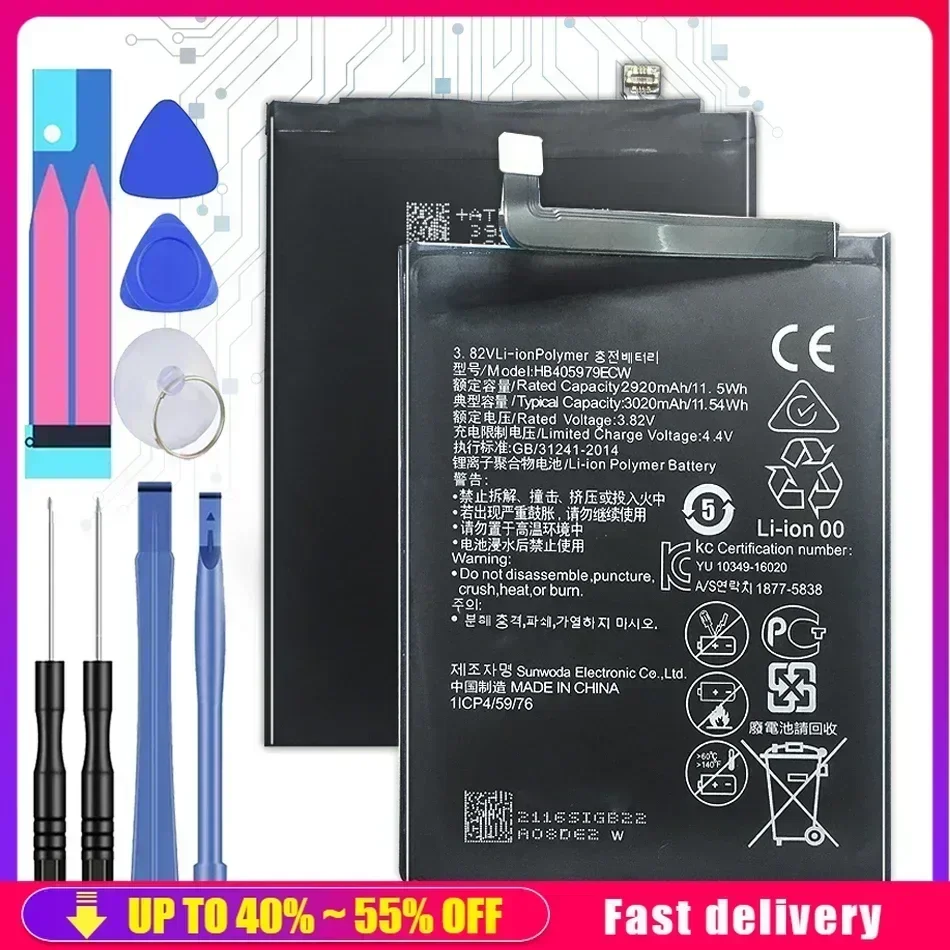 3020mAh HB405979ECW Battery For Huawei Nova Honor 6A 7A 7A pro 7S 8A DUA-L22 DUA-LX2 Nova Smart DIG-L01 DIG-L21 DIG-L21HN