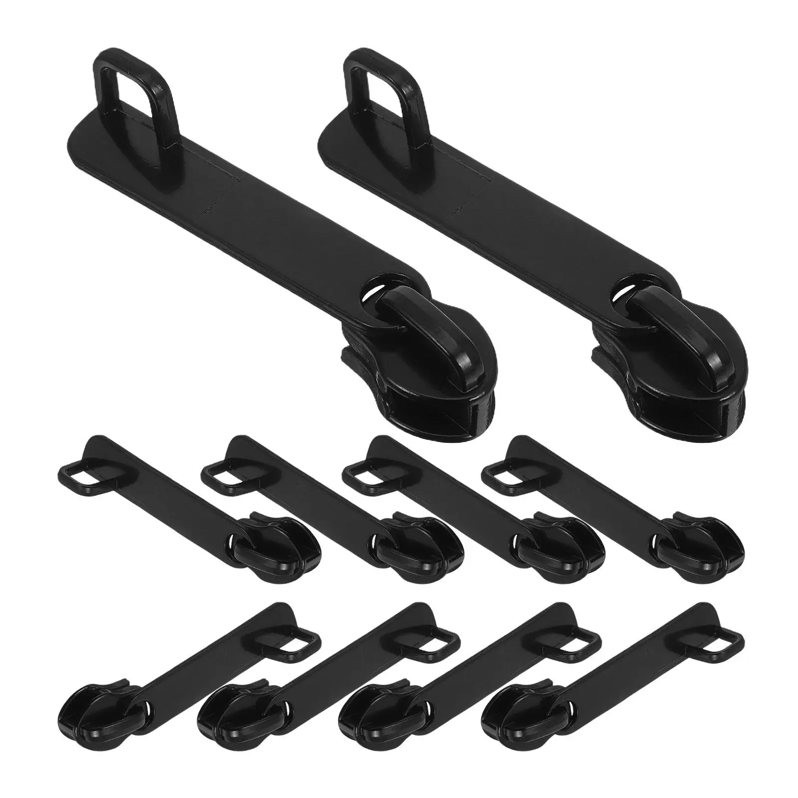 20Pcs Metal Zipper Pulls Double Layer Replacement Sliders with Lock Hole for Luggage Suitcase Backpack Repair
