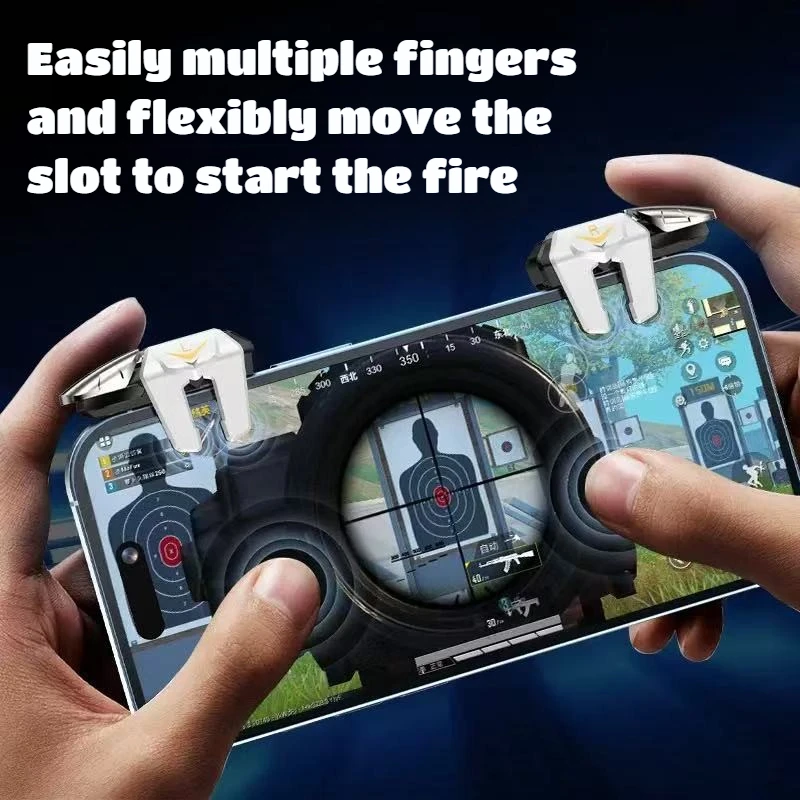 جديد 6 أصابع لعبة الهاتف المحمول الزناد ل PUBG Aim اطلاق النار L1 R1 ABS سبيكة مفتاح زر آيفون IOS أندرويد غمبد عصا التحكم