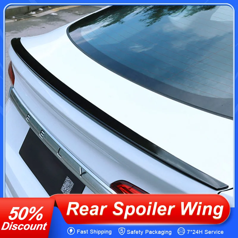 

For Geely Tugella Xingyue FY11 2019 2020 2021 2022 ABS Black Carbon Rear Trunk Lid Car Spoiler Ducktail Wing Tuning Accessories