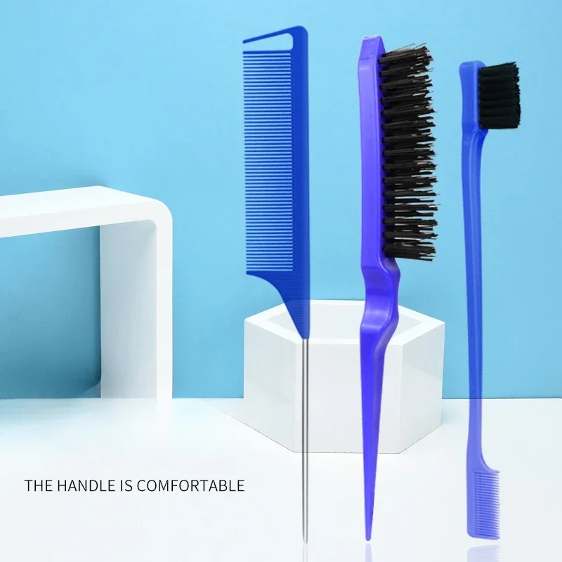 Comb Set Hair Styling Special Pointy Tail Beating Double Headed Brush Eyebrow Long Barber Makeup  Children Hair Salon Tools