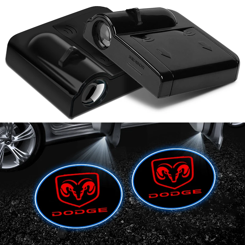 Model led car door projector high definition welcome lights For Dodge Caliber Ram 1500 Caravan Charger Grand  Dakota Journey SRT