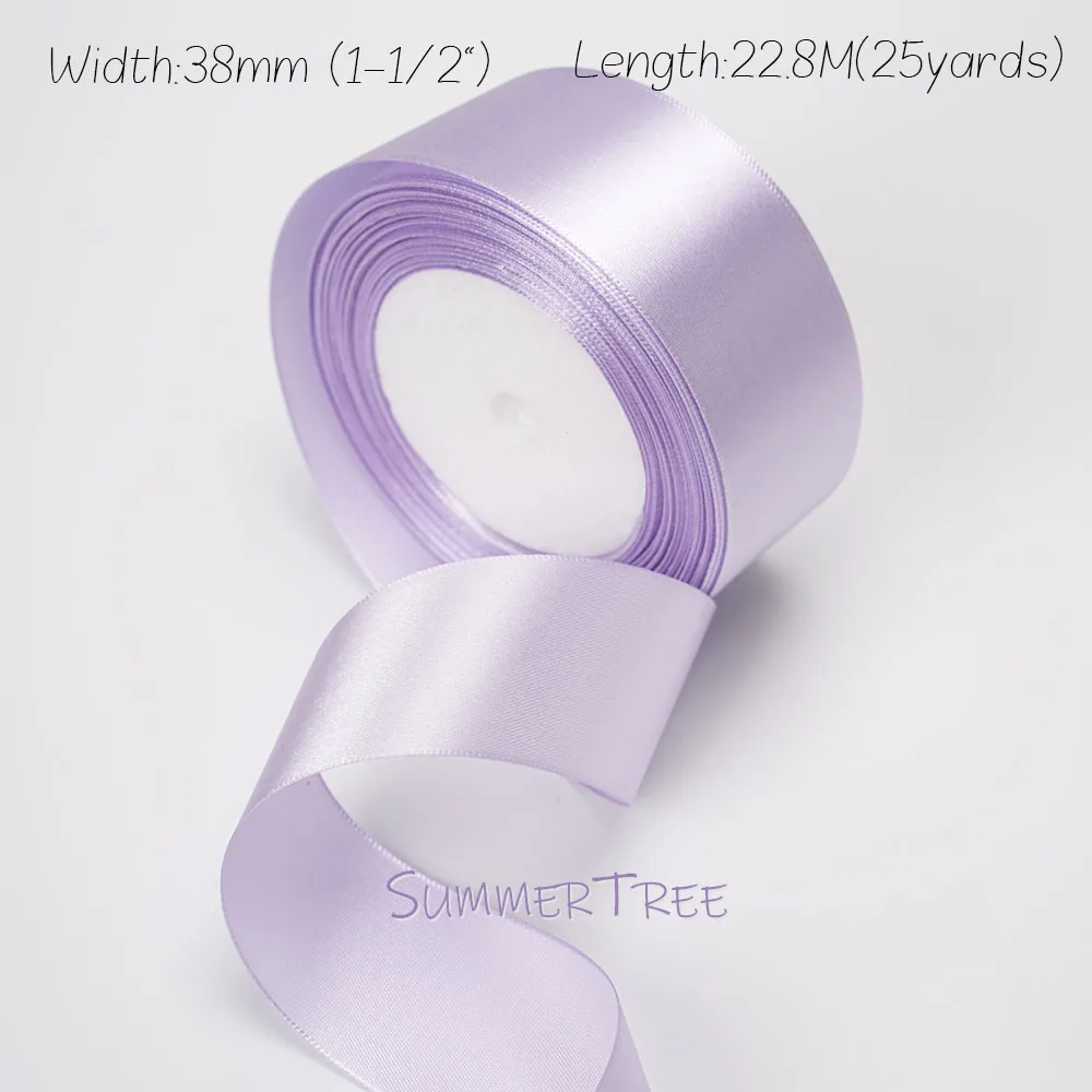Lila Satinband 25 Yards 22,8 Meter 6 mm 10 mm 15 mm 25 mm 38 mm 50 mm Hellviolett für handgefertigte DIY-Geschenkverpackung Halloween-Dekoration – Detail 6