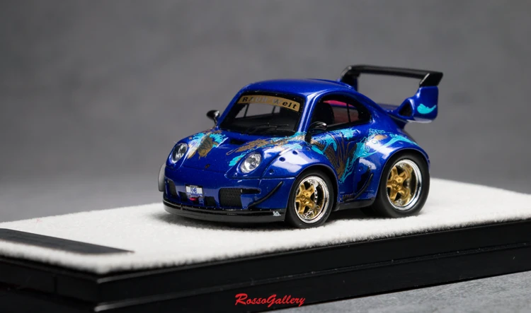 

LITTLE EGG 1:64 RWB 993 Royal Ocean Simulation Limited Edition Resin Metal Static Car Model Toy Gift
