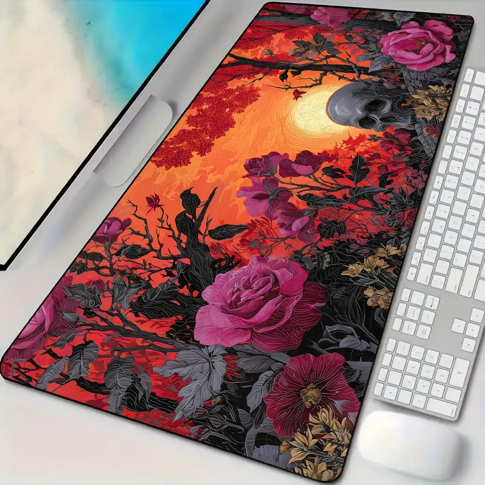 

Gothic aesthetic illustration Mouse Pad Desk Mat Non-Slip Durable office mouse mat gaming mats with Stitched Edge HD printing