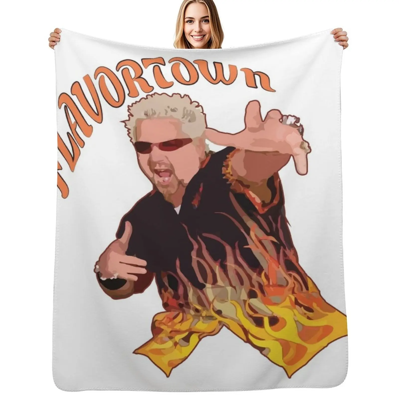 

Guy Fieri Flavortown Throw Blanket All Season Soft Lightweight Blanket for Home