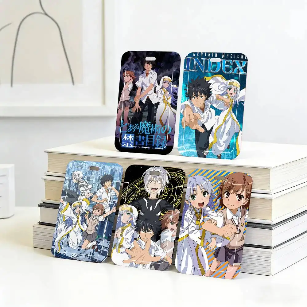 1pc A Certain Magical Index Anime ID Card Sleeve School Card Access ID Card Bus Meal Card Protective Sleeve Easy Push