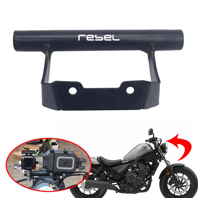 

CNC Phone Holder Stand Fit For HONDA Rebel CMX 500 300 Rebel300 Rebel500 CMX300 CMX500 Motorcycle GPS Navigation Plate Bracket