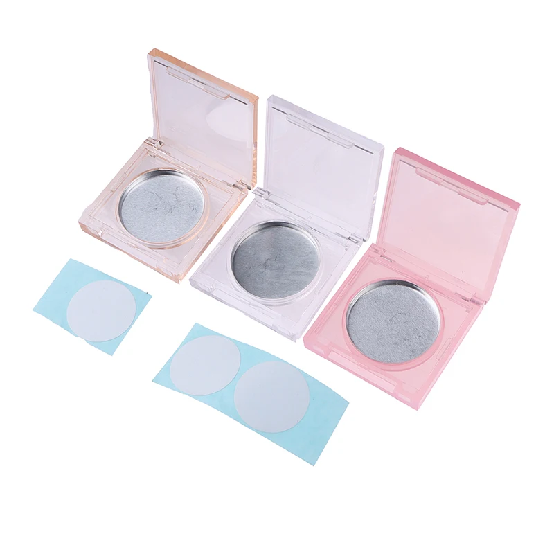 Empty 36.3mm Inner Diameter Single Hole Square Transparent Highlight Box Blush Case Concealer Box Cosmetic Replacement Box