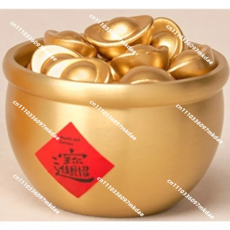 Cornucopia, a bucket of gold small ornaments to attract wealth, New Year's decoration, high-end start-up gifts