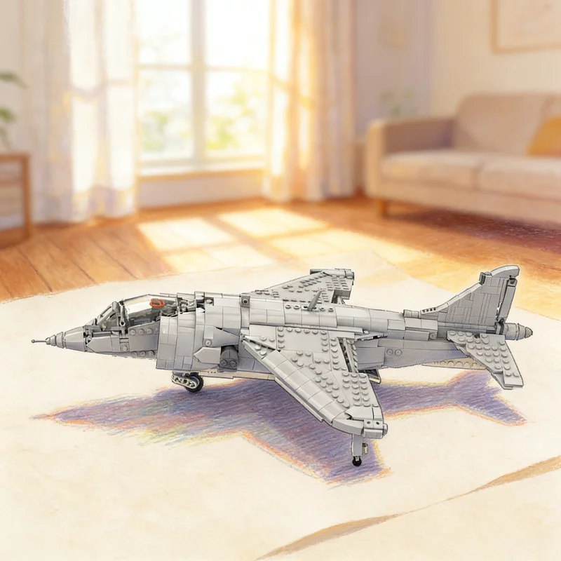 

985pcs MOC Creator Designer Sets Hawker Siddeley Harrier AV Matador Model Building Blocks Construction Christmas Gifts Toys