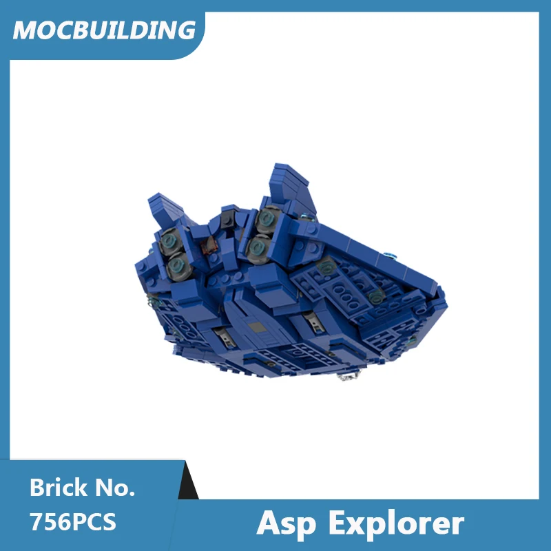 MOC Building Blocks 1:300 Scale Asp Explorer Retractable Landing Gear Space Series DIY Assembled Bricks Collection Toys 756PCS