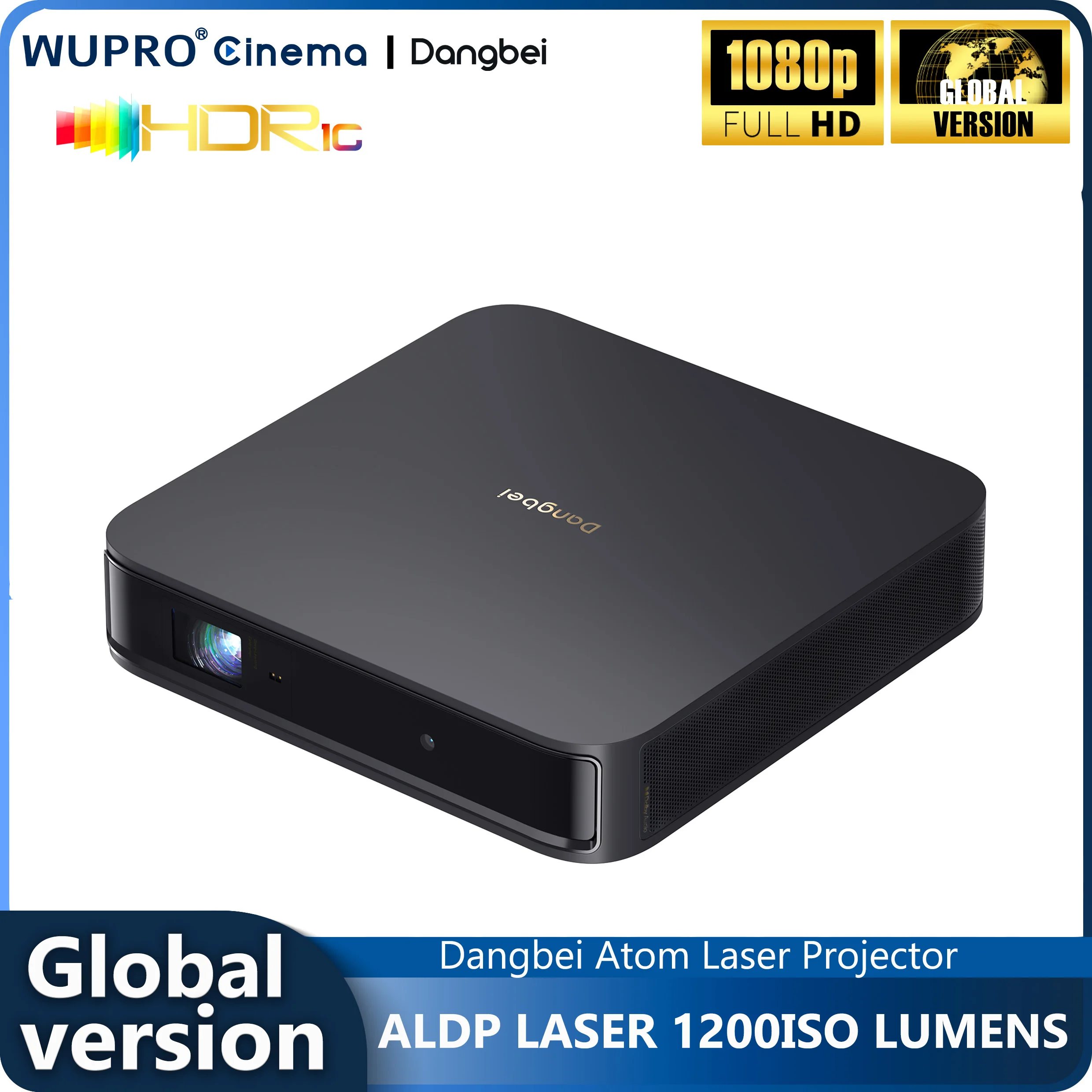 

Dangbei ATOM Laser Projector 1080P HD 1200 ISO Lumens Portable for Home Theater 3D ALPD Netflix Google TV Global Version Beamer