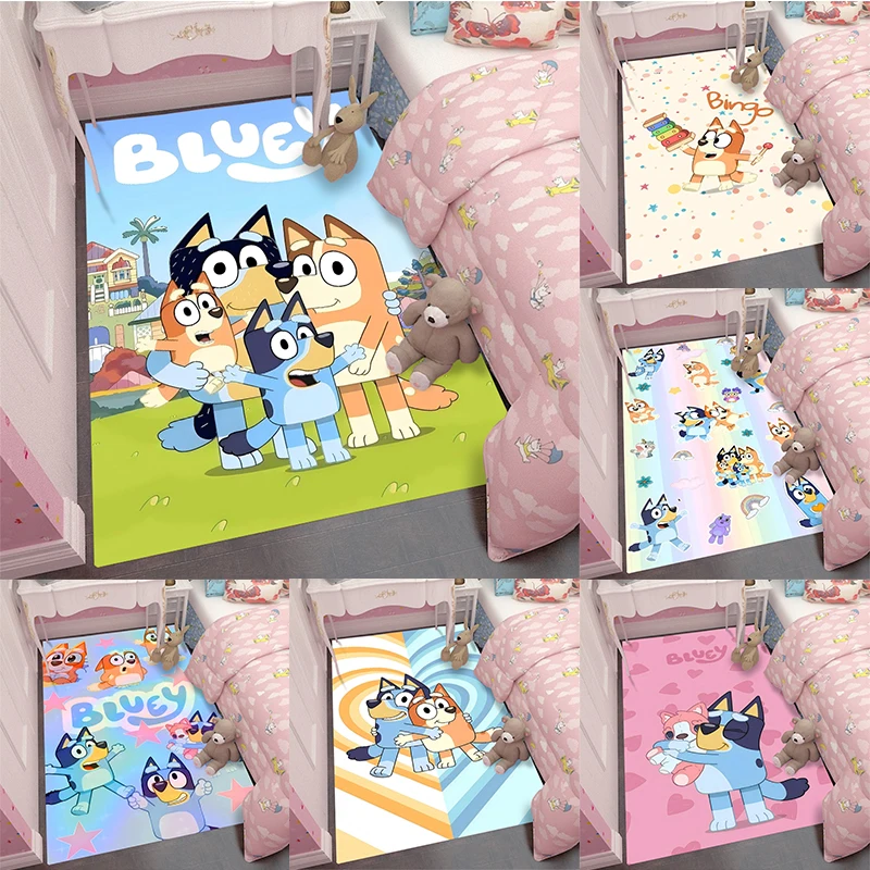 MINISO-alfombras azules de Disney, alfombras antideslizantes para sala de estar, tapete para niños, decoración de dormitorio, alfombra Popular, alfombra para sofá, decoración de habitación