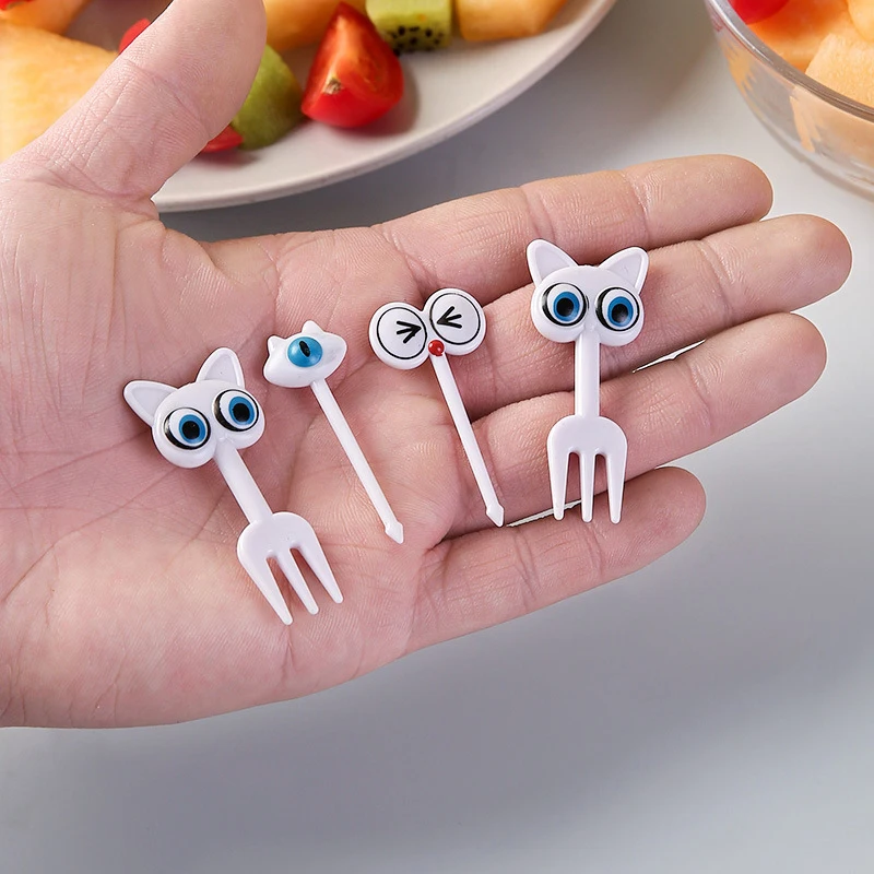 Cartoon Fruit Fork Toothpicks Cute Animal Food Selection Mini Lunch Box Decoration Children's Food Supplement Tool